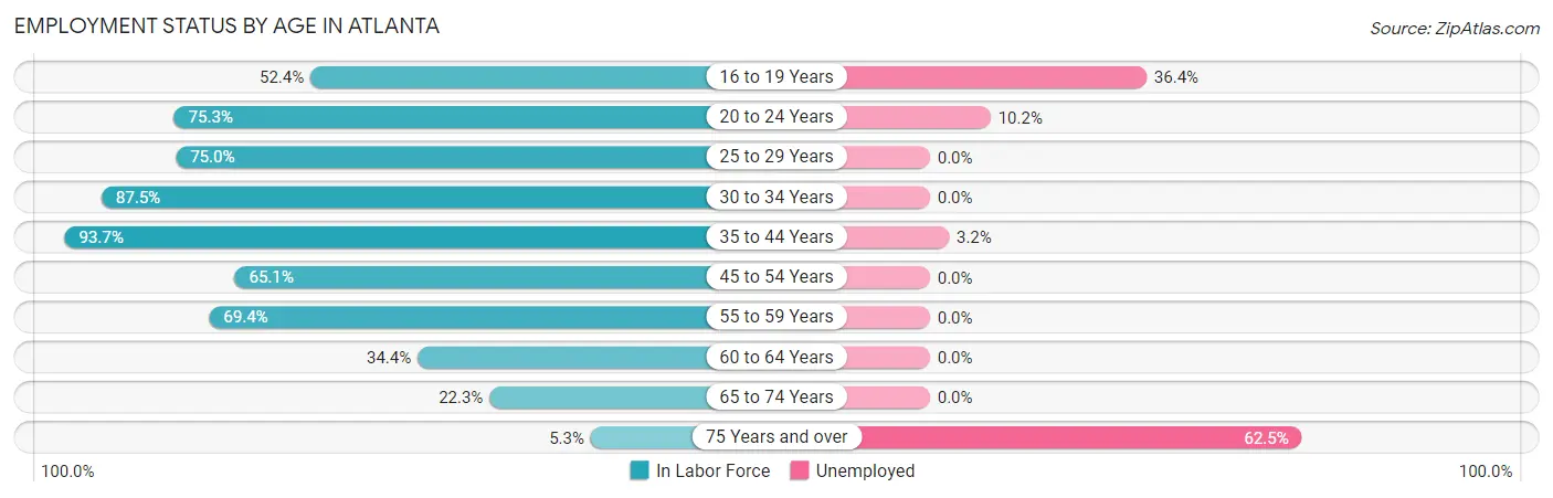 Employment Status by Age in Atlanta