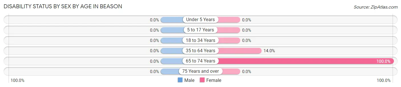 Disability Status by Sex by Age in Beason