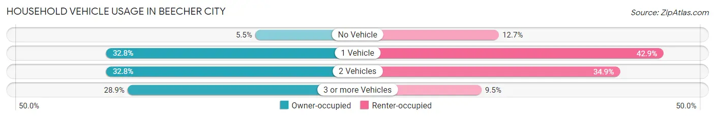 Household Vehicle Usage in Beecher City