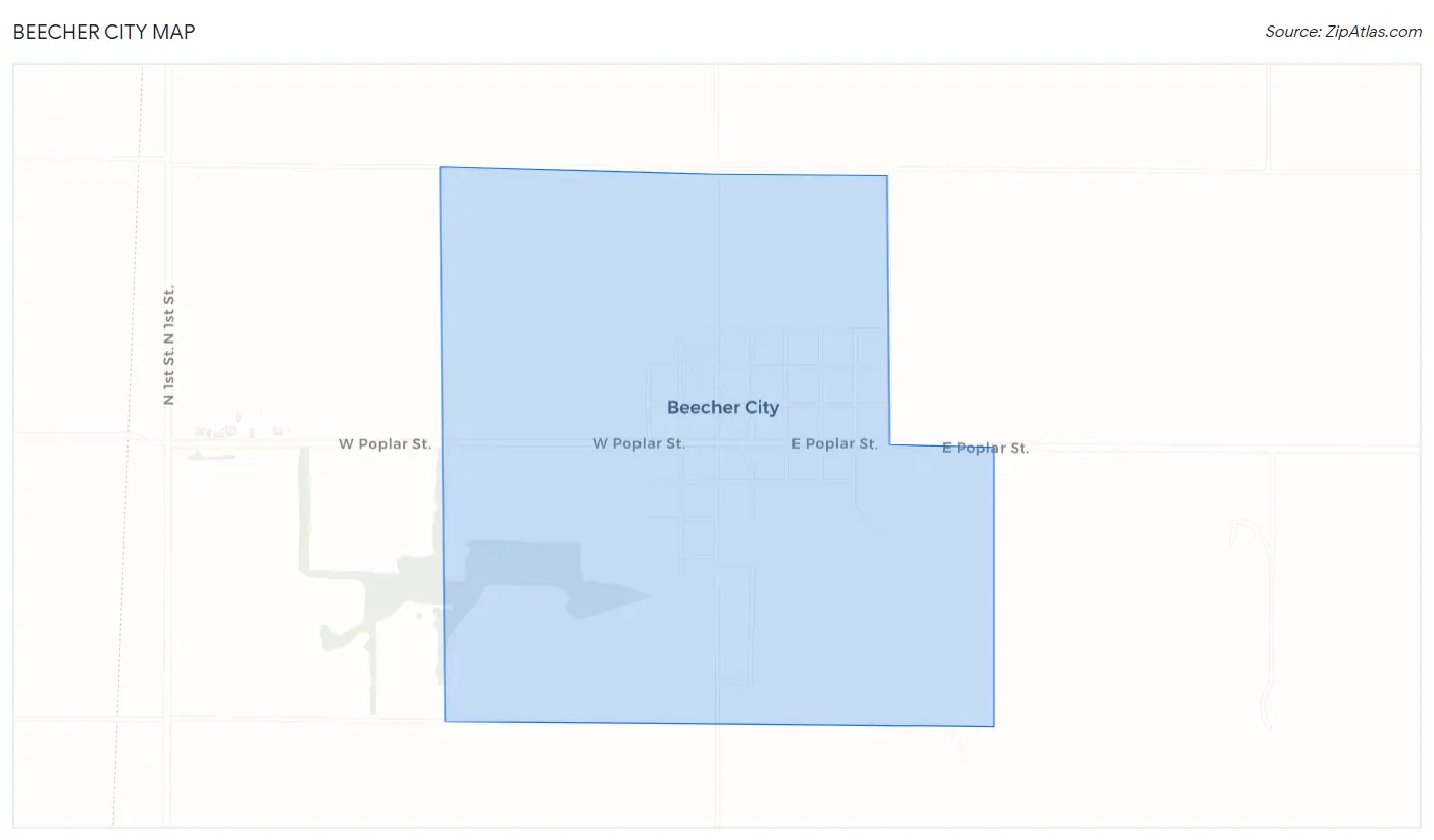 Beecher City Map