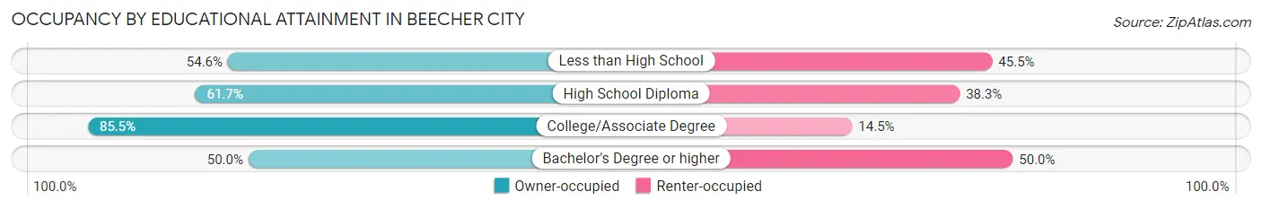 Occupancy by Educational Attainment in Beecher City