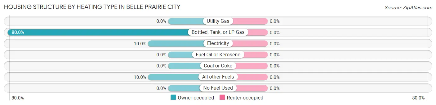 Housing Structure by Heating Type in Belle Prairie City