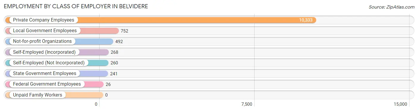 Employment by Class of Employer in Belvidere