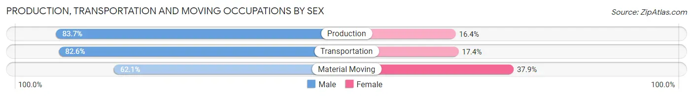 Production, Transportation and Moving Occupations by Sex in Bement