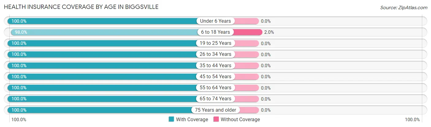 Health Insurance Coverage by Age in Biggsville