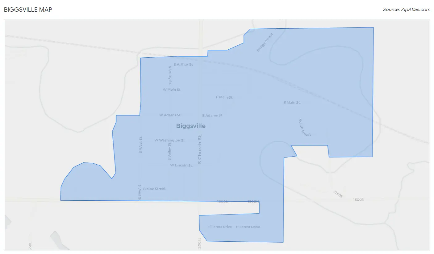 Biggsville Map