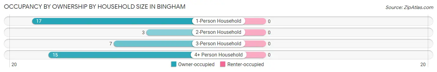 Occupancy by Ownership by Household Size in Bingham