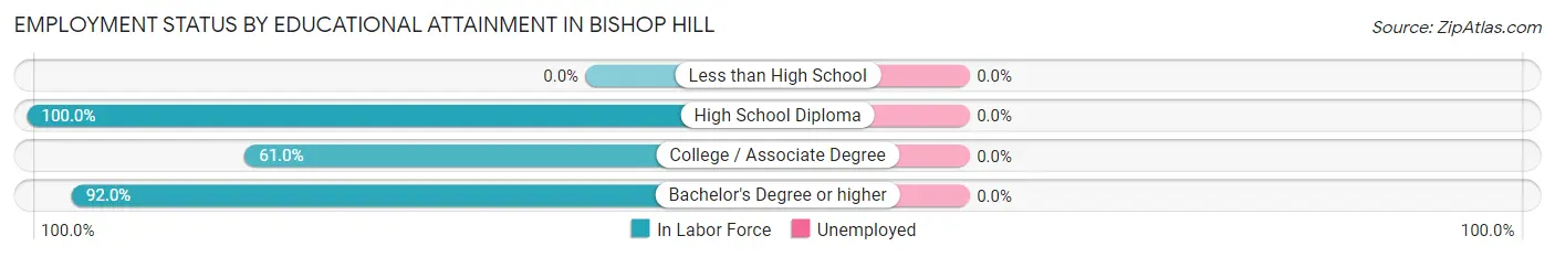Employment Status by Educational Attainment in Bishop Hill