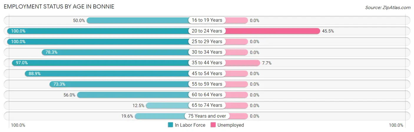 Employment Status by Age in Bonnie