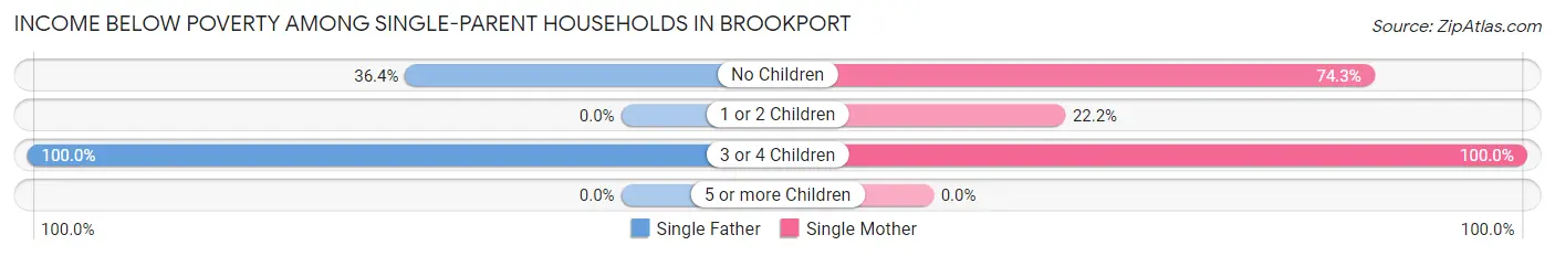 Income Below Poverty Among Single-Parent Households in Brookport