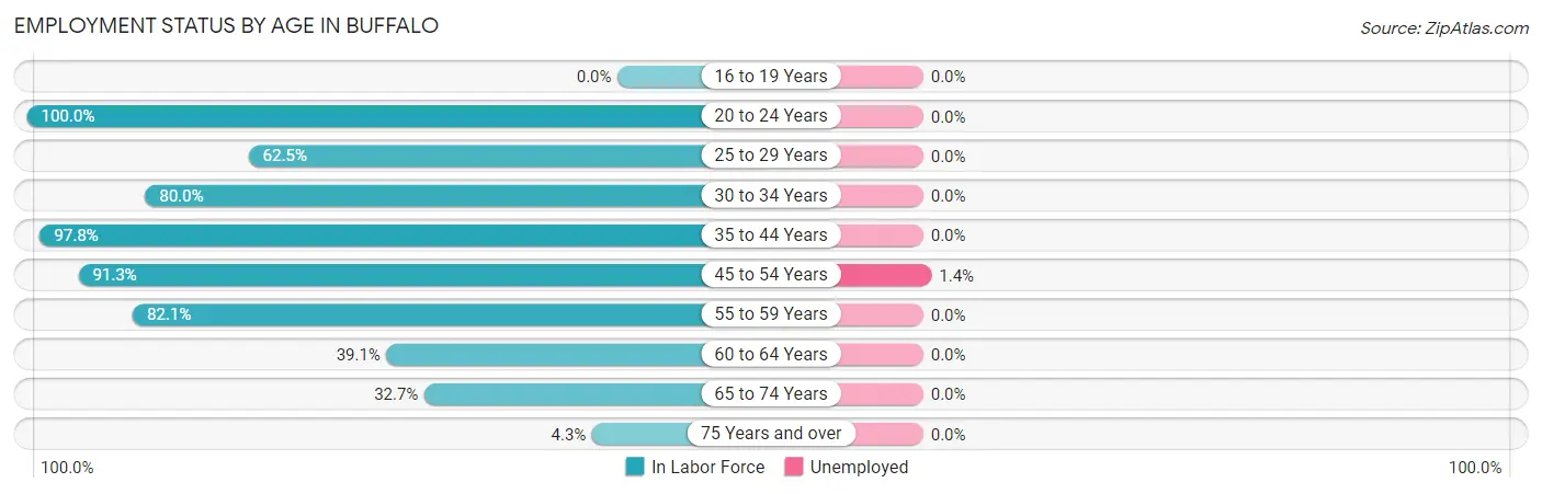 Employment Status by Age in Buffalo