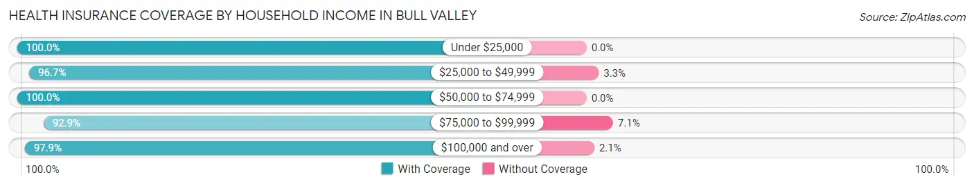 Health Insurance Coverage by Household Income in Bull Valley