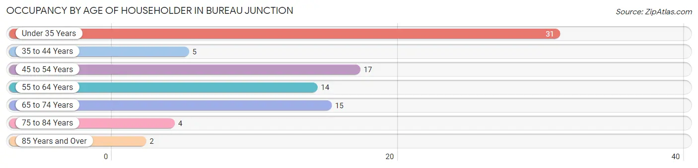 Occupancy by Age of Householder in Bureau Junction