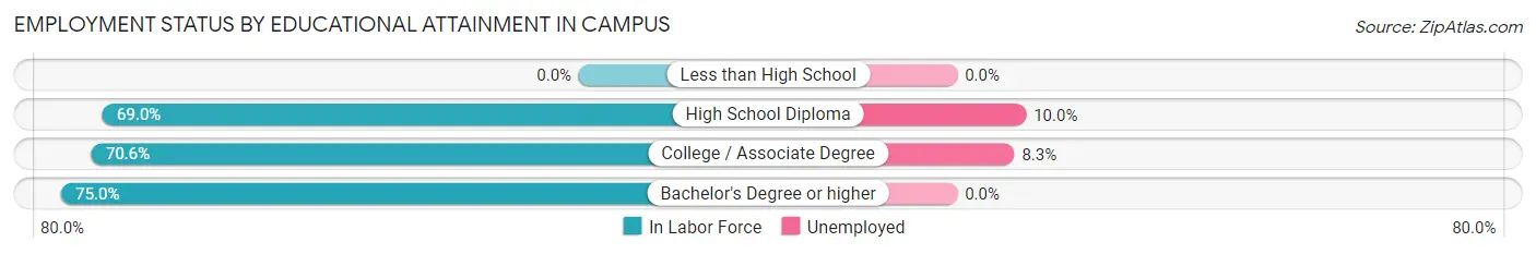 Employment Status by Educational Attainment in Campus