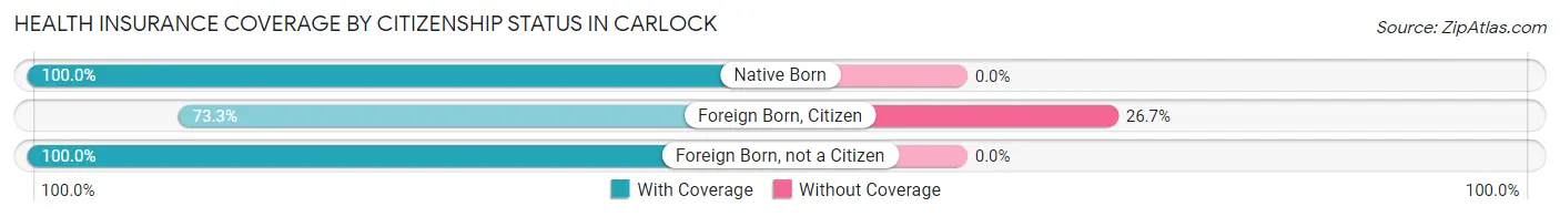 Health Insurance Coverage by Citizenship Status in Carlock