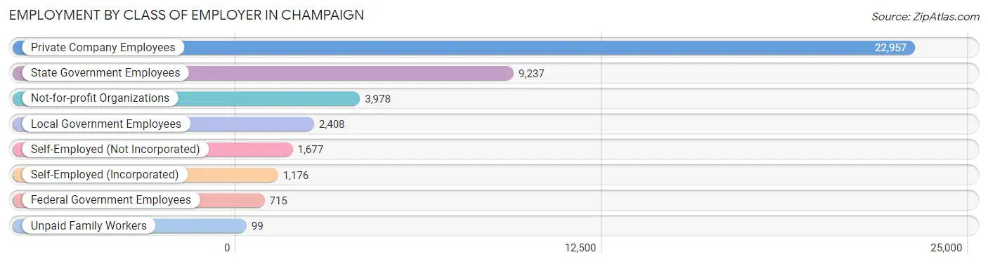 Employment by Class of Employer in Champaign