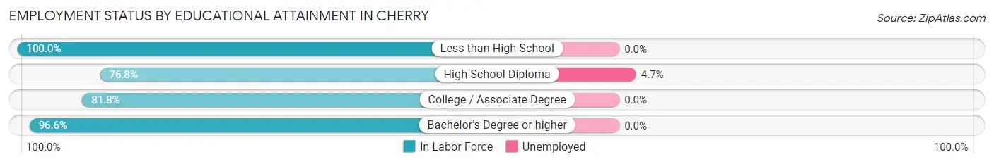 Employment Status by Educational Attainment in Cherry