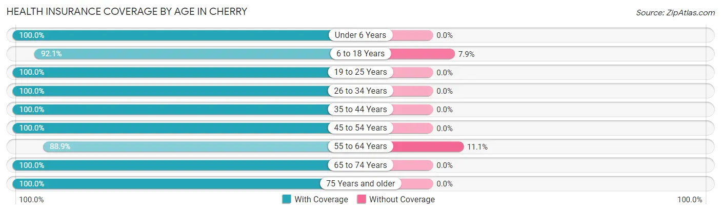 Health Insurance Coverage by Age in Cherry