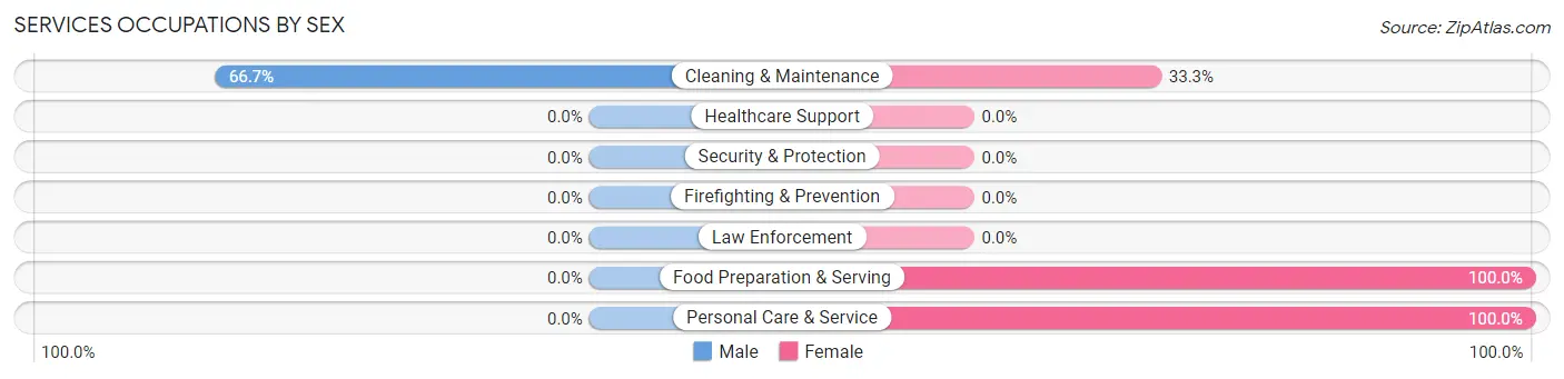 Services Occupations by Sex in Cisco