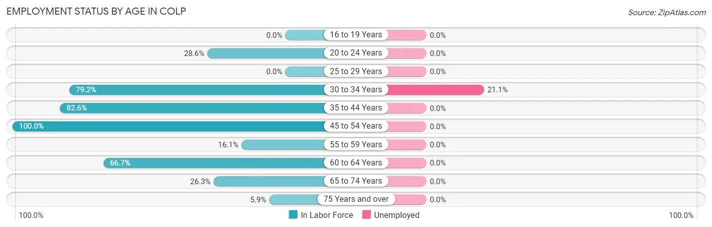 Employment Status by Age in Colp