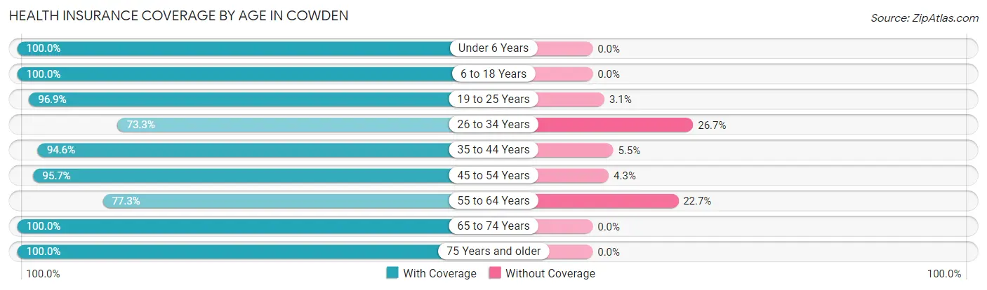 Health Insurance Coverage by Age in Cowden