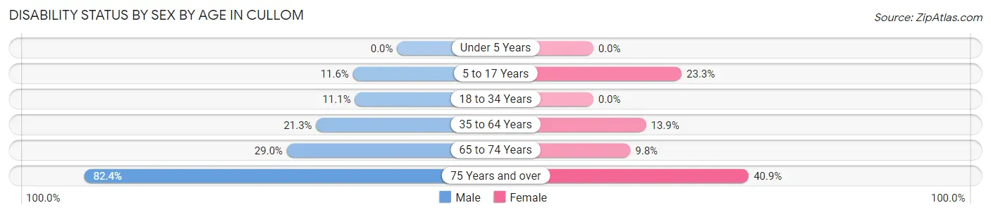 Disability Status by Sex by Age in Cullom