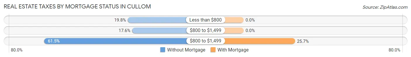Real Estate Taxes by Mortgage Status in Cullom