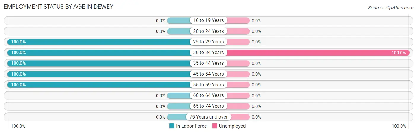 Employment Status by Age in Dewey