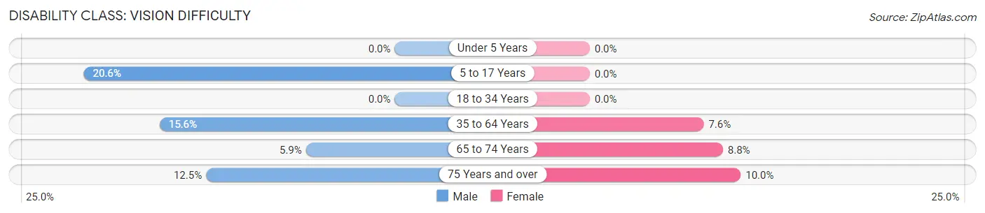 Disability in Dix: <span>Vision Difficulty</span>