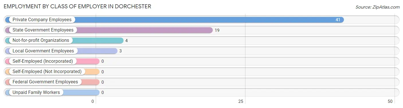 Employment by Class of Employer in Dorchester