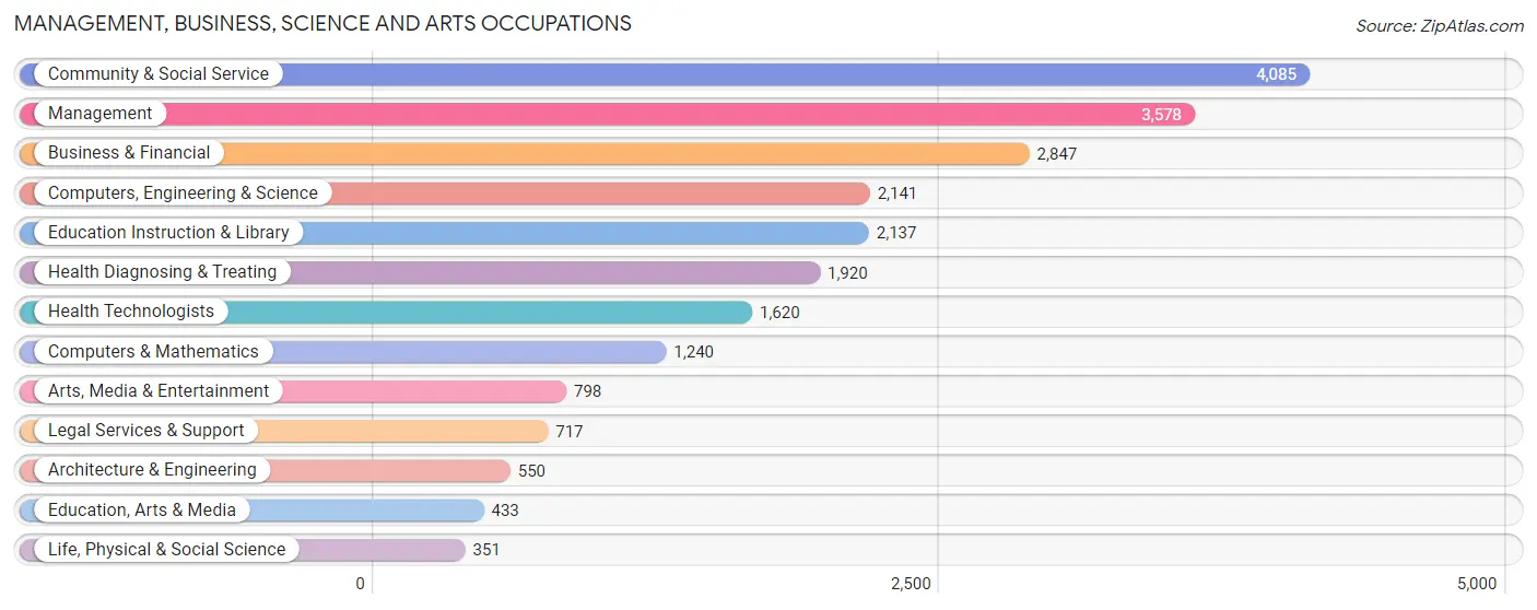 Management, Business, Science and Arts Occupations in Downers Grove