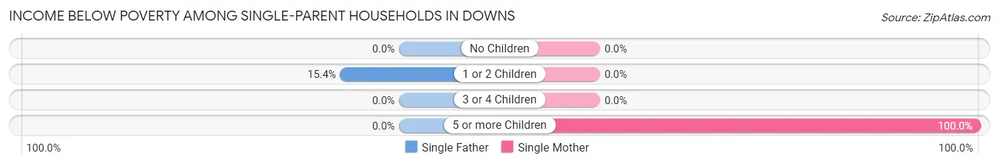 Income Below Poverty Among Single-Parent Households in Downs