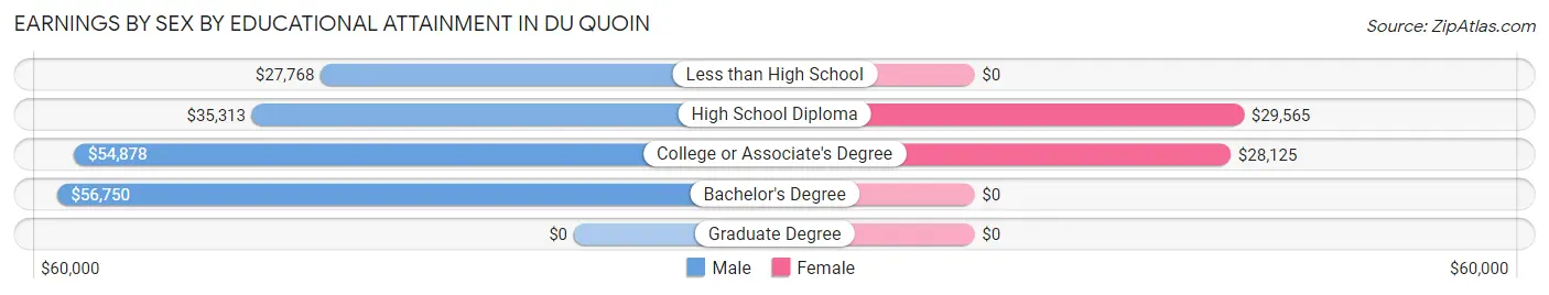 Earnings by Sex by Educational Attainment in Du Quoin