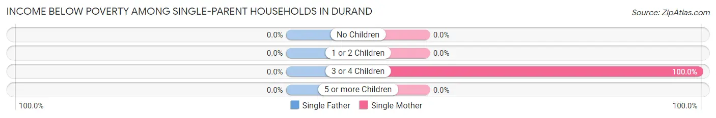 Income Below Poverty Among Single-Parent Households in Durand