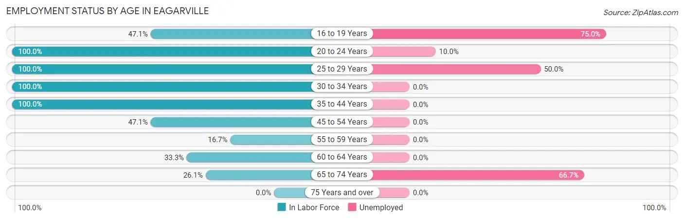 Employment Status by Age in Eagarville