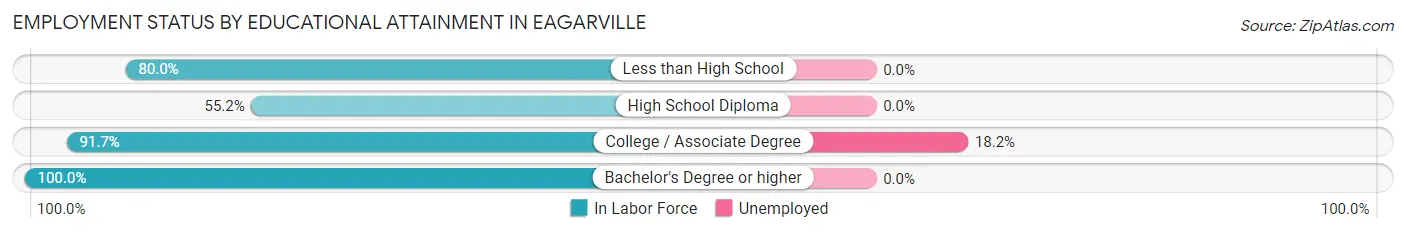 Employment Status by Educational Attainment in Eagarville