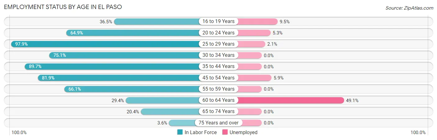 Employment Status by Age in El Paso