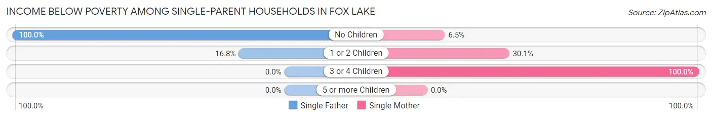 Income Below Poverty Among Single-Parent Households in Fox Lake