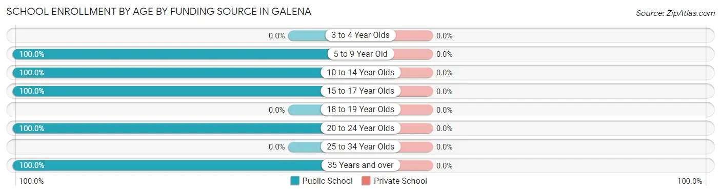 School Enrollment by Age by Funding Source in Galena