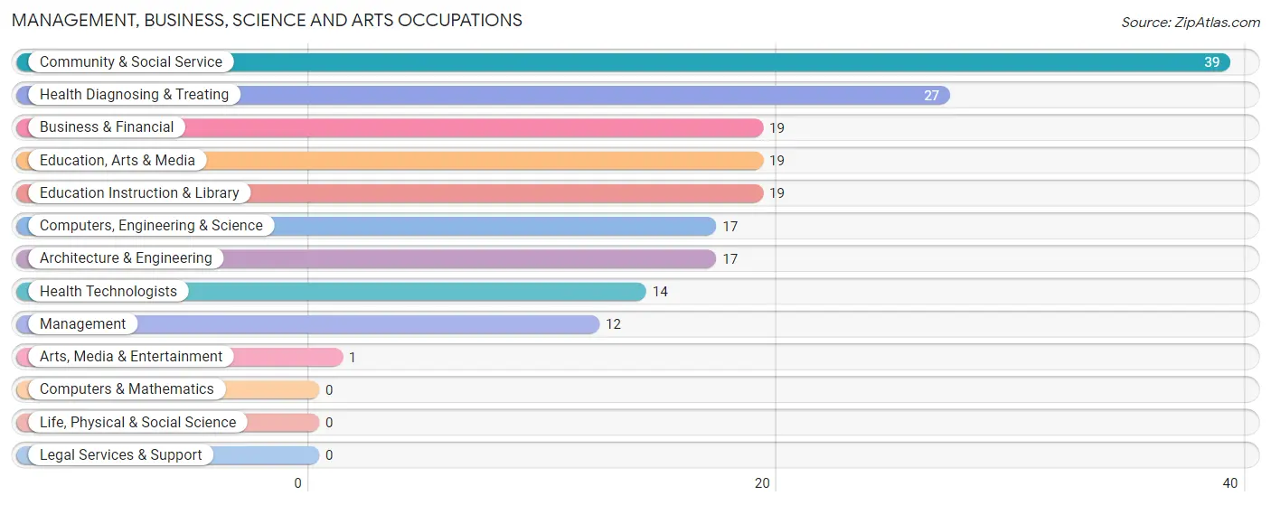 Management, Business, Science and Arts Occupations in German Valley