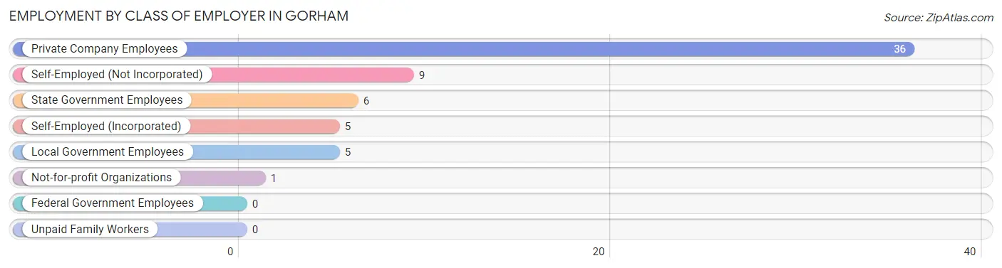 Employment by Class of Employer in Gorham