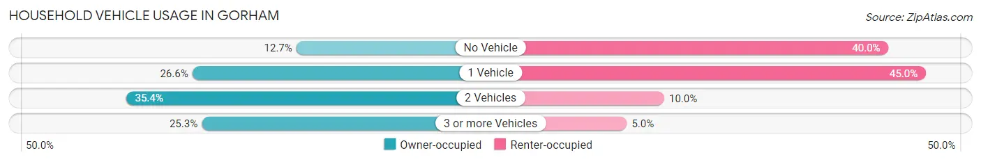 Household Vehicle Usage in Gorham