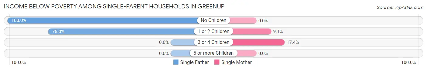Income Below Poverty Among Single-Parent Households in Greenup
