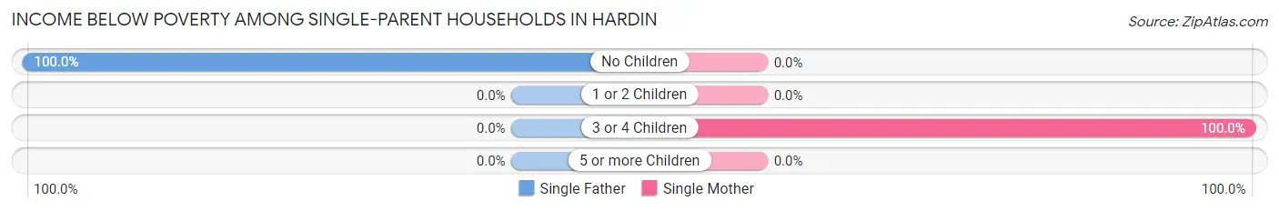 Income Below Poverty Among Single-Parent Households in Hardin