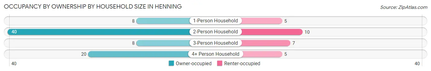 Occupancy by Ownership by Household Size in Henning