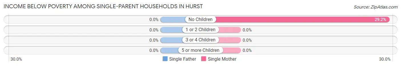 Income Below Poverty Among Single-Parent Households in Hurst