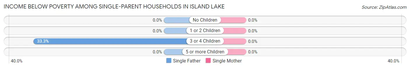 Income Below Poverty Among Single-Parent Households in Island Lake