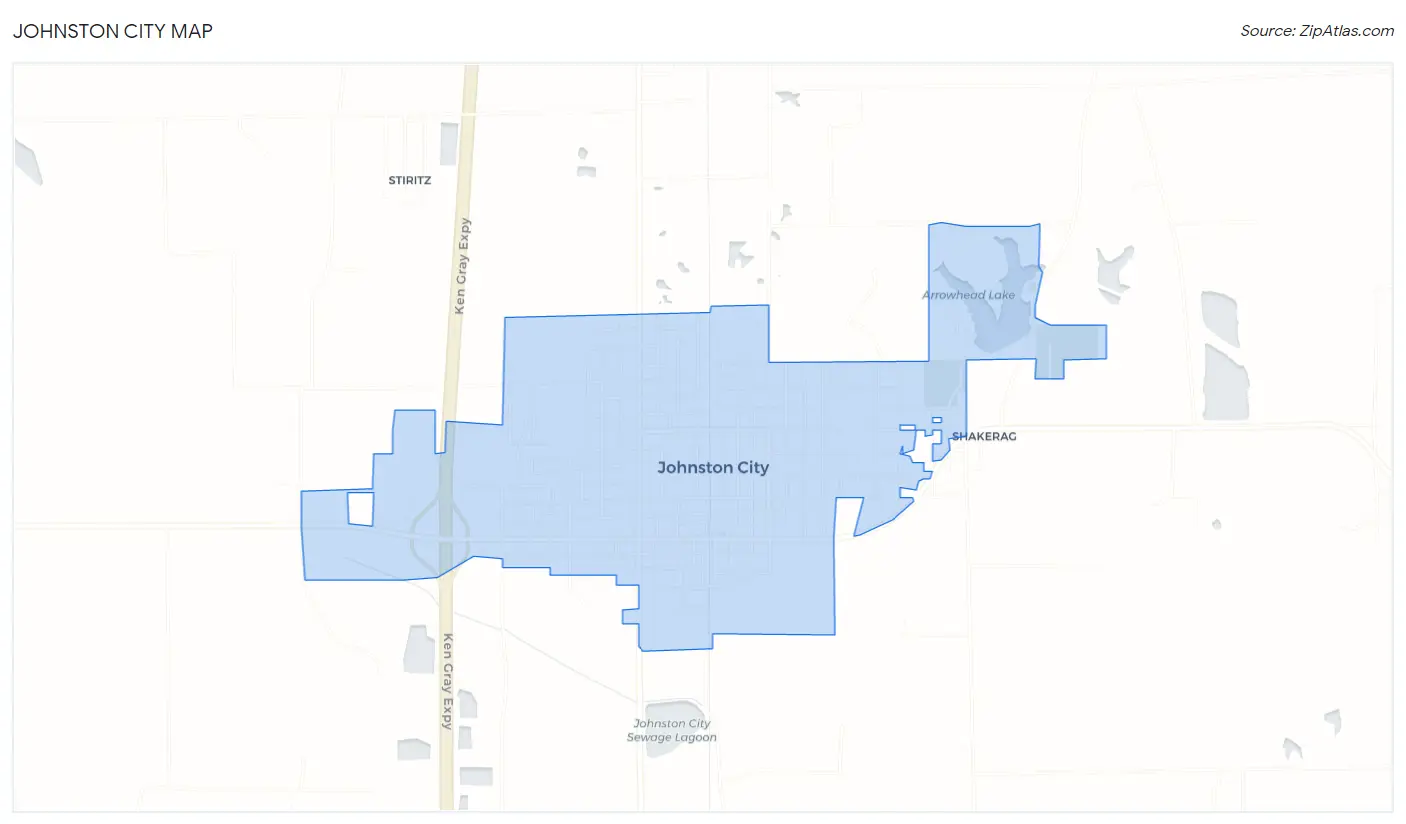 Johnston City Map