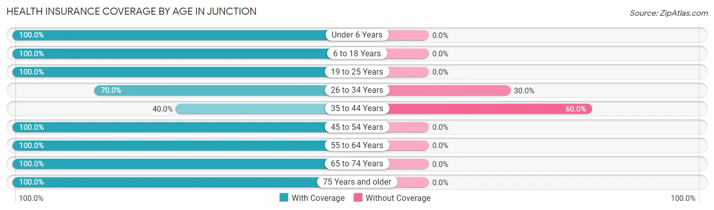 Health Insurance Coverage by Age in Junction