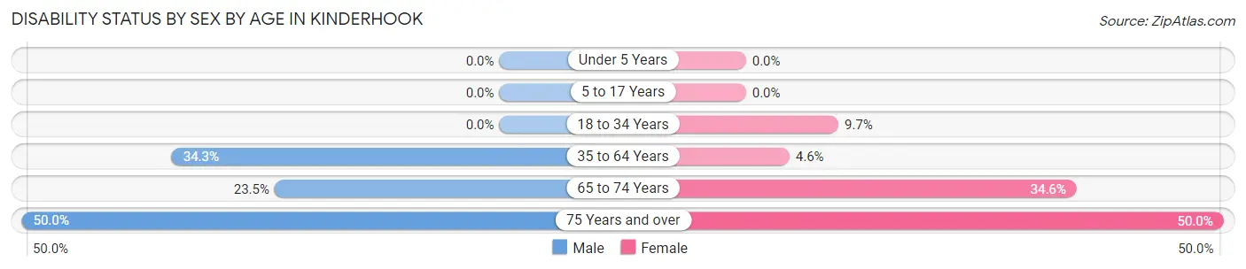 Disability Status by Sex by Age in Kinderhook